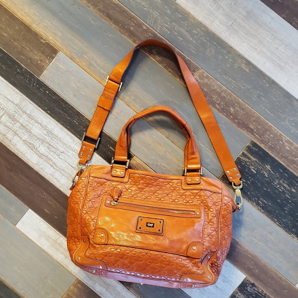 ANYA HINDMARCH ORANGE LEATHER PURSE
